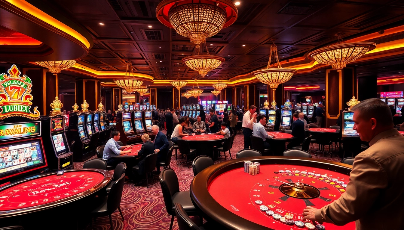 Experience high-stakes gaming at phwin casino with vibrant tables and exciting slot machines.