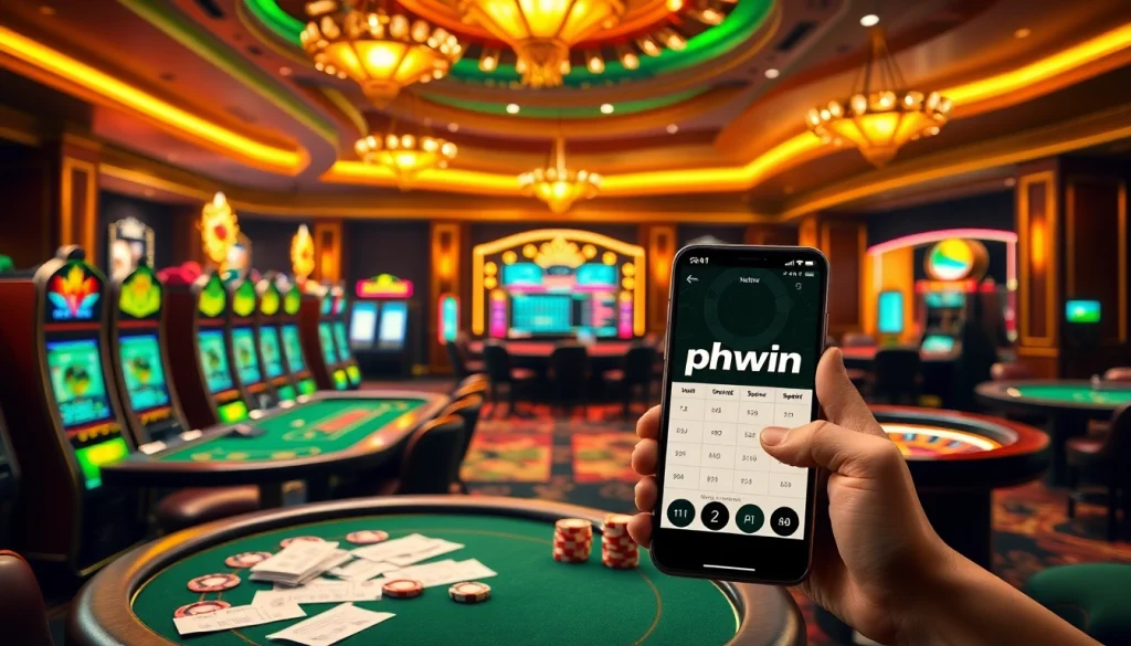 Experience the excitement of phwin casino with vibrant tables and engaging gameplay elements.