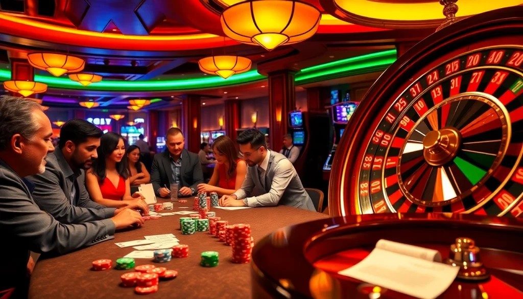 Người chơi trải nghiệm cảm giác hồi hộp của poker tại một casino sang trọng, có yếu tố cg79.