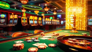 Experience the thrill of 'win 55' at a luxurious casino table with high-stakes poker and roulette.