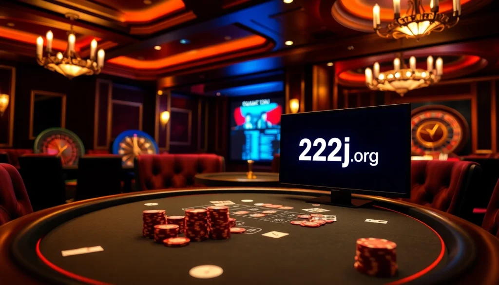 Experience the thrill of winning at 22jl org with luxurious poker tables and vibrant casino ambiance.
