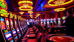 Experience the excitement of gacor slot machines in a vibrant casino atmosphere.