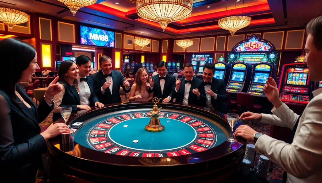 Experience the thrill of MM88 with exciting roulette and vibrant casino elements.