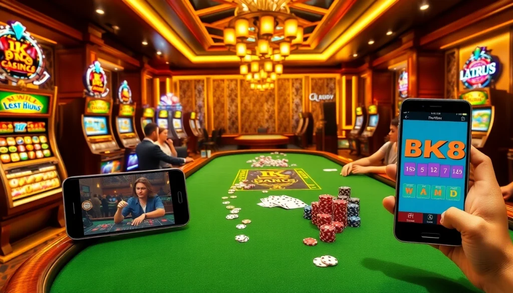 Join the excitement at BK8Thai as players enjoy casino games with vibrant tables and engaging interfaces.