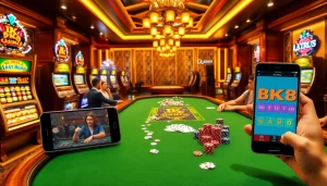 Join the excitement at BK8Thai as players enjoy casino games with vibrant tables and engaging interfaces.