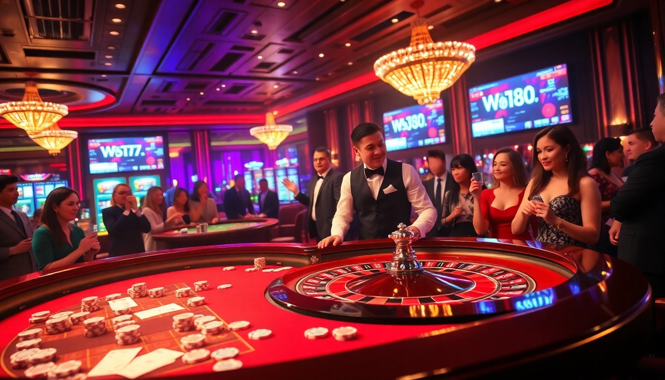 Experience the excitement of betting at WW88 Casino with a lively roulette scene.