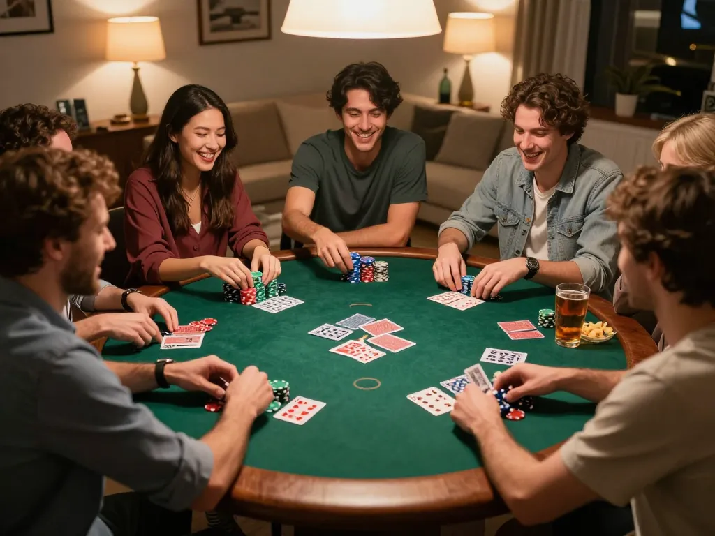 Bergabunglah dengan teman-teman dalam permainan poker di rumah yang meriah sambil menikmati strategi slot online aman788.