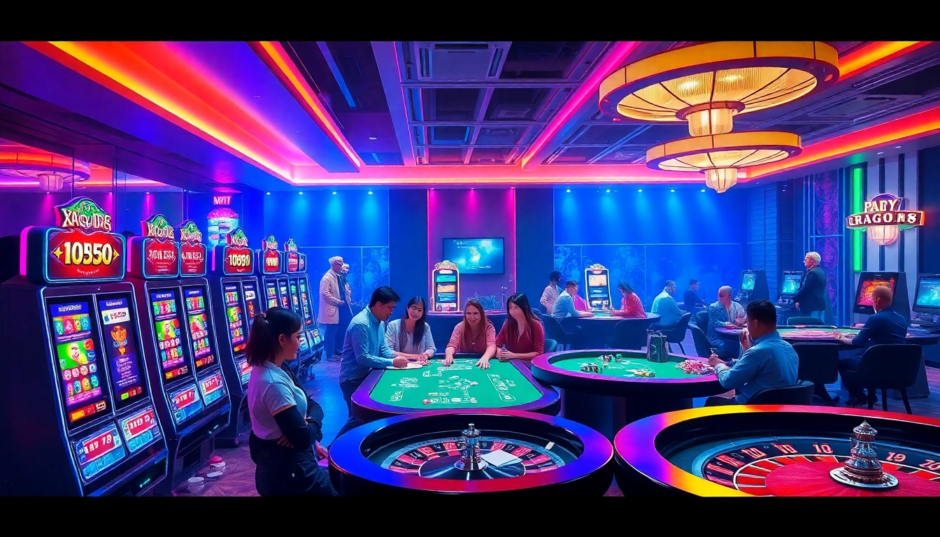 Xocdia88 players enjoying an online casino experience with vibrant games and engaging interactions