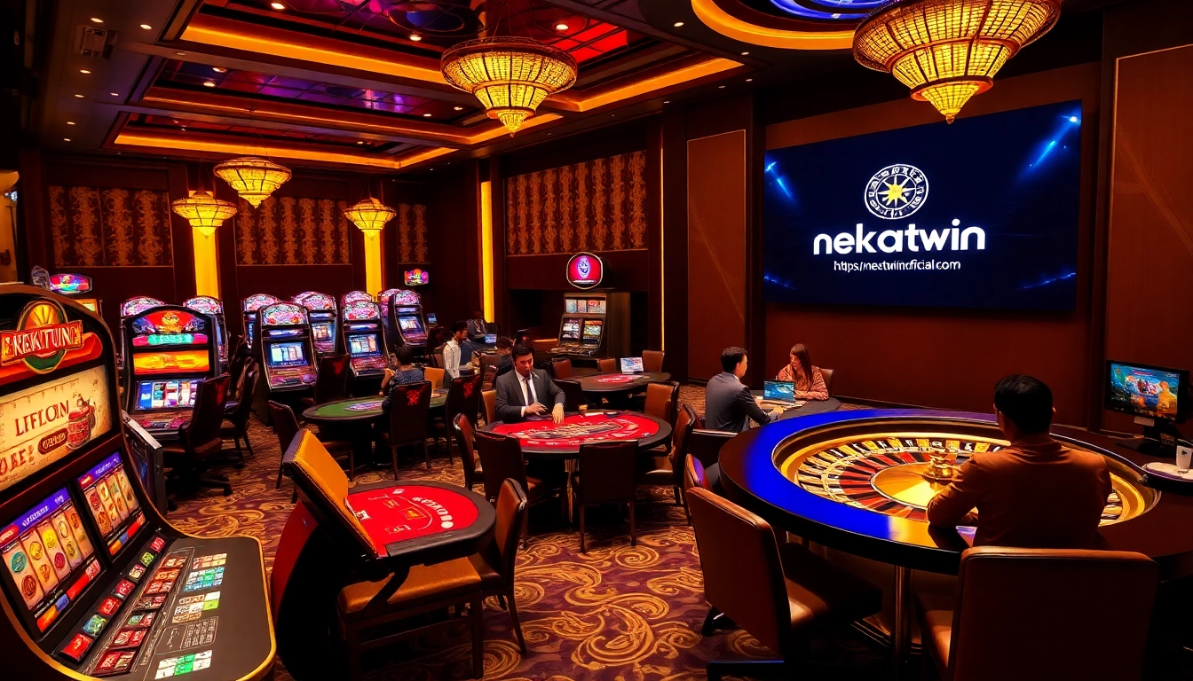 Players enjoying thrilling poker games at NEKATWIN, the leading online gambling platform.