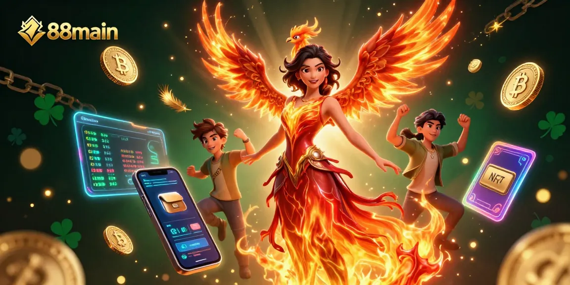 Rasakan permainan yang mendebarkan di 88main dengan visual menakjubkan dari wanita berapi-api dan teman phoenix-nya.