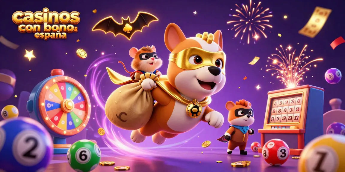 Experience thrilling gameplay and bonuses at casinos con bono españa, with vibrant scenes full of winning symbols and excitement.