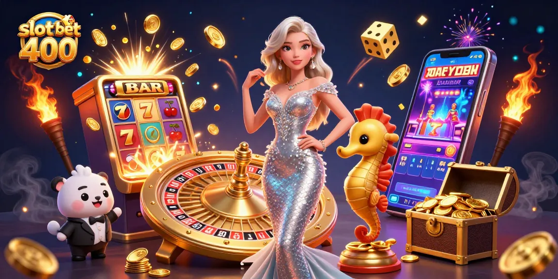 Experience thrilling wins with slot bet 400 in this vibrant casino scene featuring jackpots