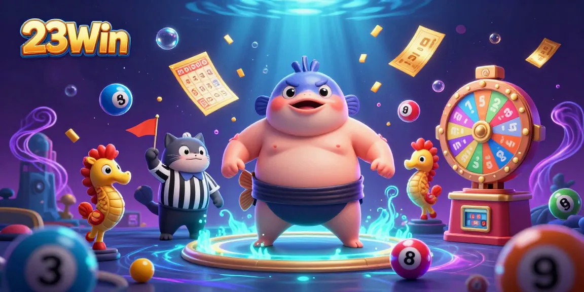 Experience the excitement of 23Win's casino atmosphere with vibrant gaming action and colorful visuals.