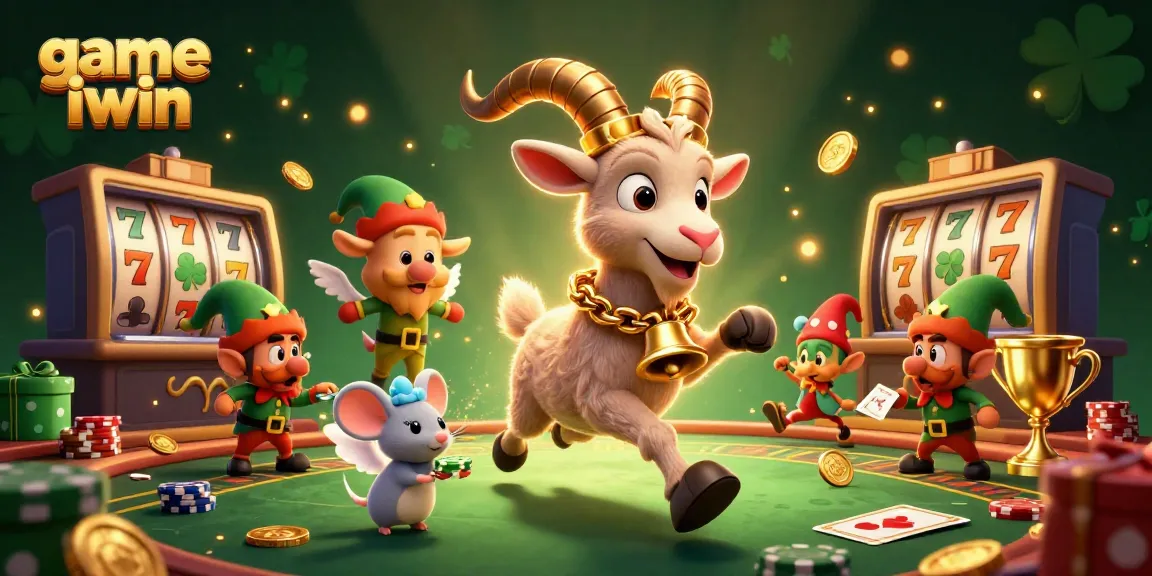 Play exciting game iwin amidst festive chaos in a captivating casino scene.