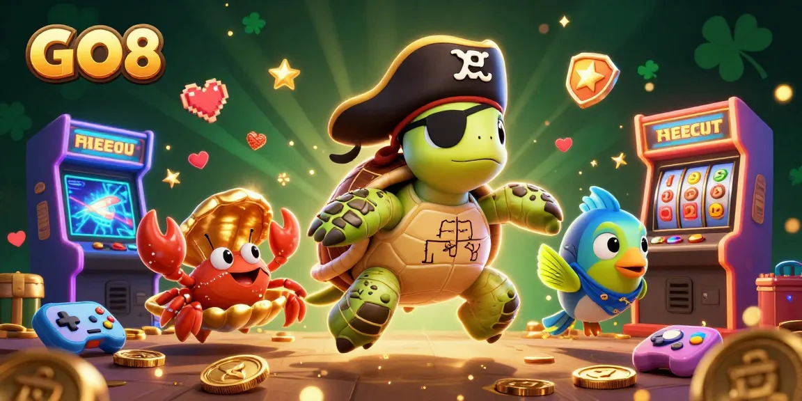Join the thrilling GO8 casino adventure with dynamic characters and vibrant gaming elements.