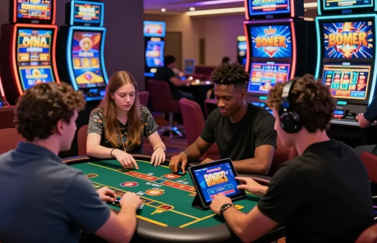 https://mhfe.org.uk showcases a vibrant online casino scene with diverse players enjoying various games, highlighting the excitement of credit card casinos in 2026.
