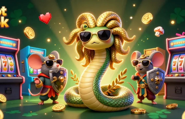 Experience thrilling action at slot depo 5k with vibrant characters and arcade game elements.